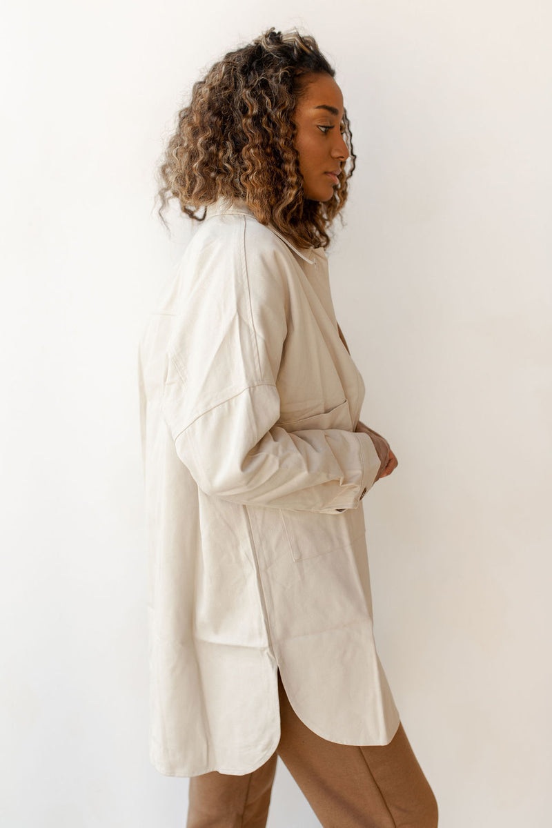 mode, Stacy oversized button down
