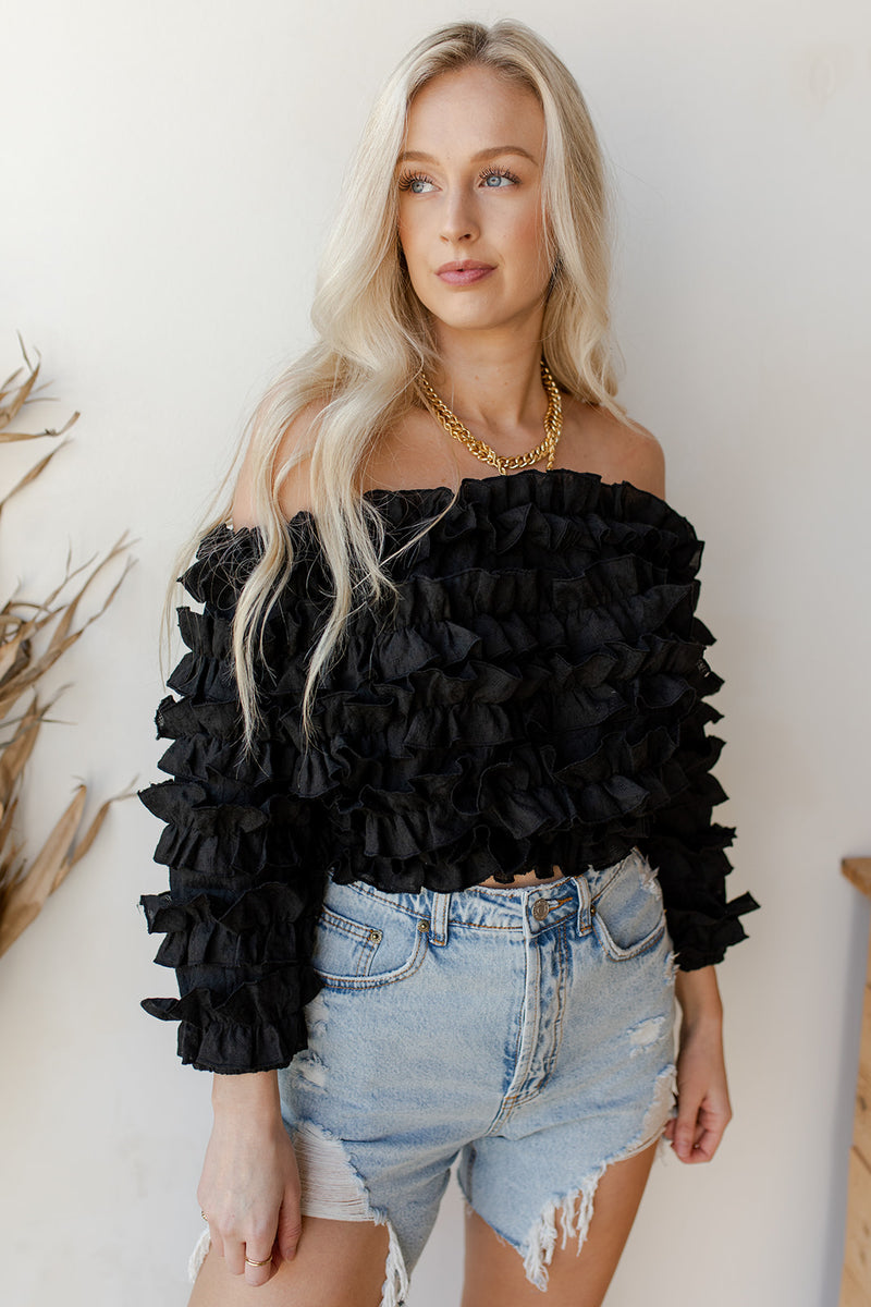 mode, for the frills top