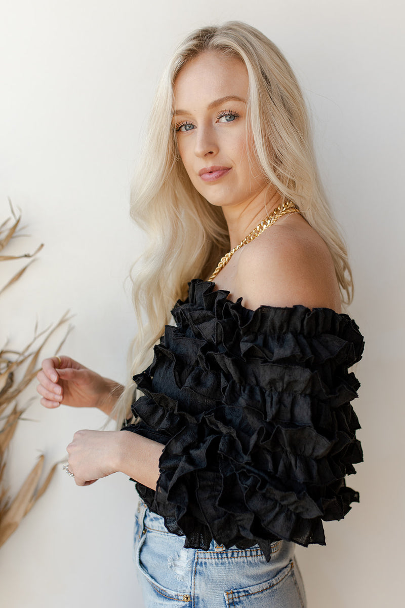 mode, for the frills top