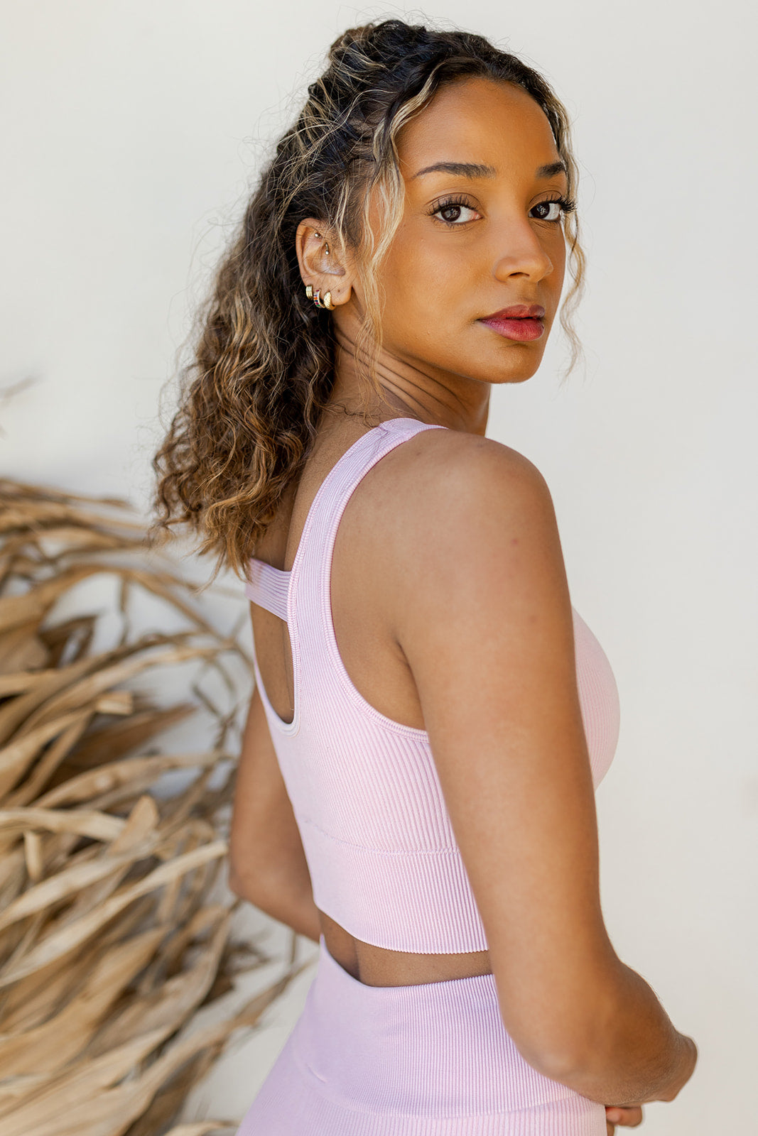 mode, ribbed cut-out seamless sports bra
