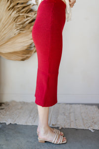 mode, standing strong midi skirt