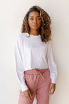 mode, cropped classic pocket ls tee