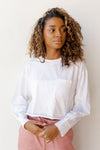 mode, cropped classic pocket ls tee