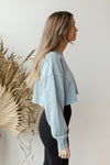 mode, in the raw cropped sweater