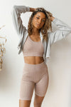mode, relaxed crop zip-up