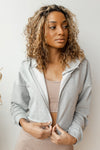 mode, relaxed crop zip-up