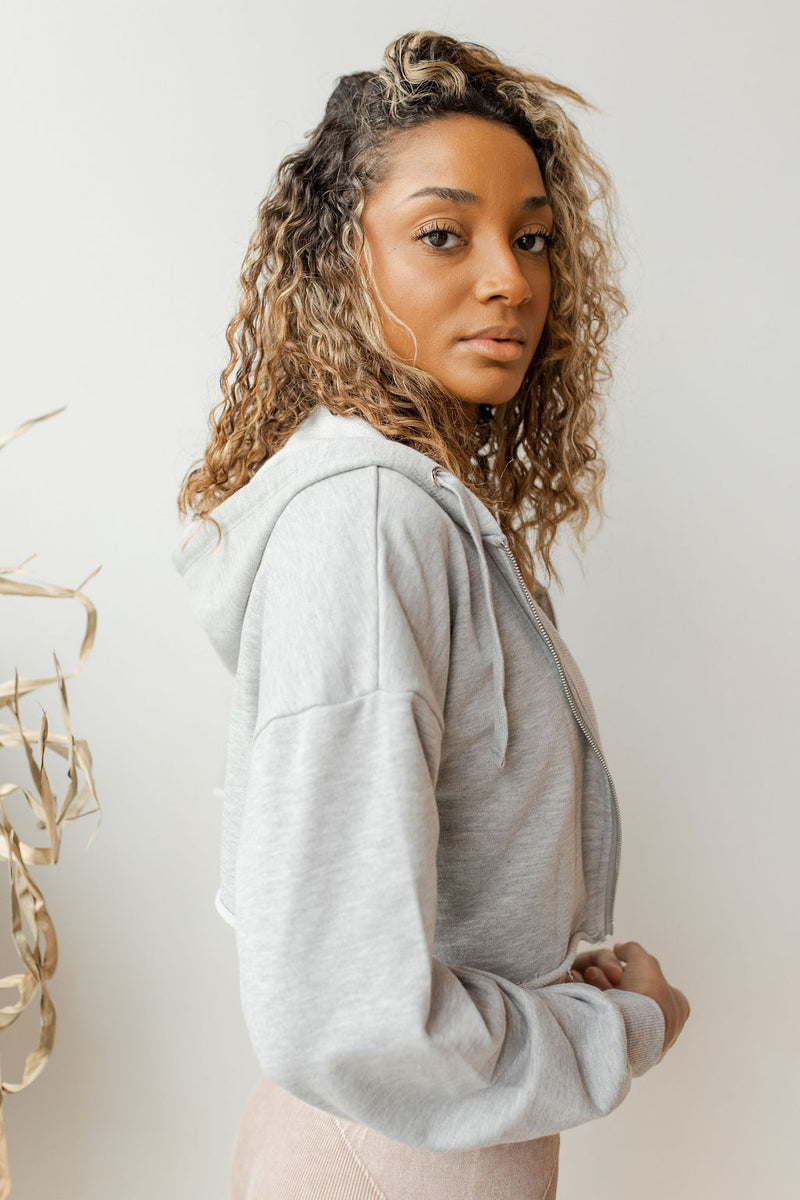 mode, relaxed crop zip-up