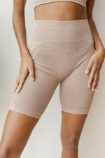 mode, mineral wash seamless biker shorts