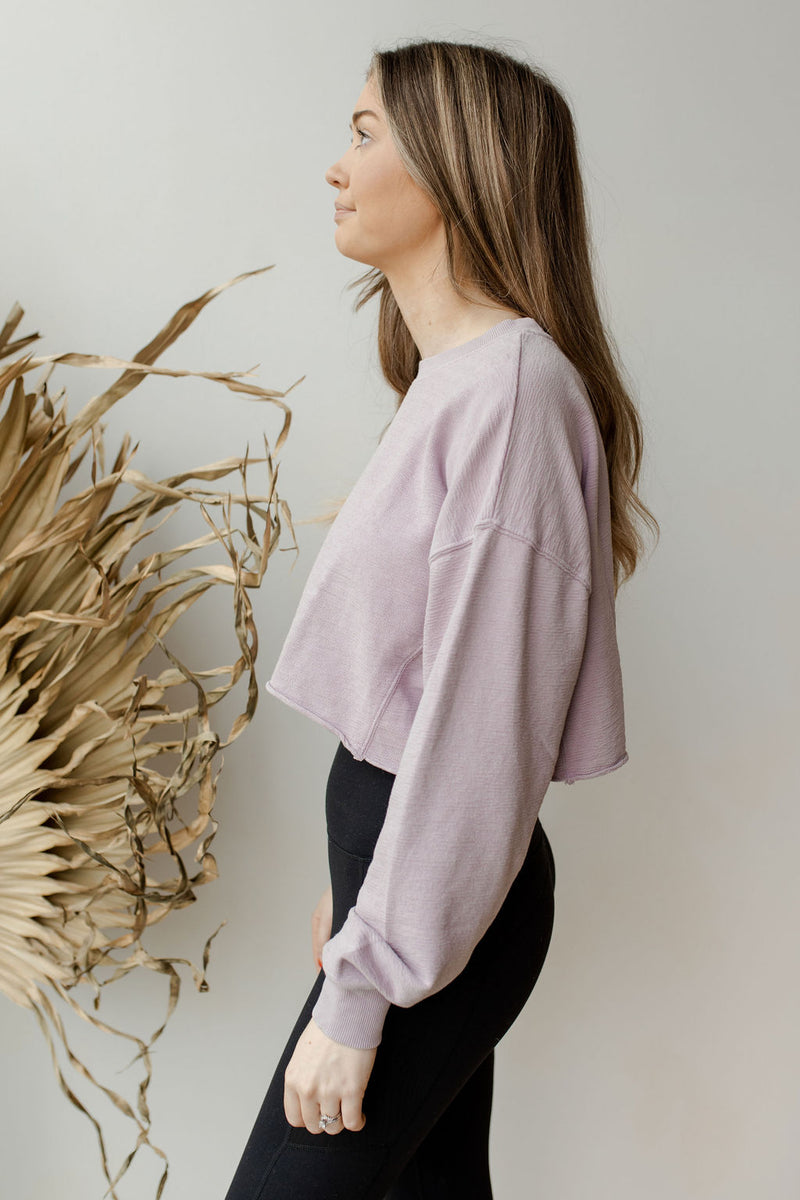 mode, in the raw cropped sweater