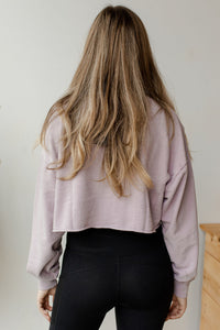 mode, in the raw cropped sweater