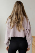 mode, in the raw cropped sweater
