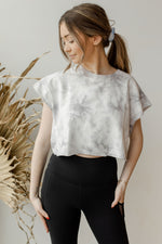 mode, tie dye boxy cut tee