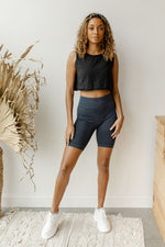 mode, mineral wash seamless biker shorts