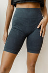 mode, mineral wash seamless biker shorts