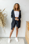 mode, longline hoodie cardigan