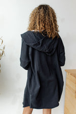 mode, longline hoodie cardigan
