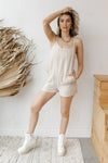 mode, breezy gauze romper