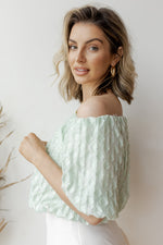 mode, diamonds are forever off shoulder top