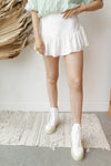 mode, frills like spring mini skirt