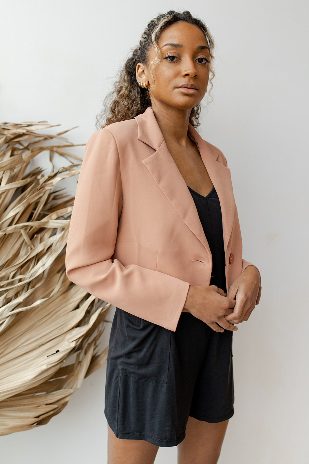 mode, cropped woven jacket
