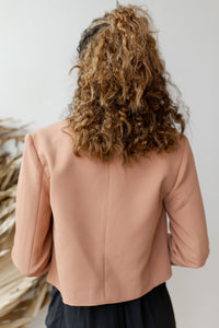 mode, cropped woven jacket