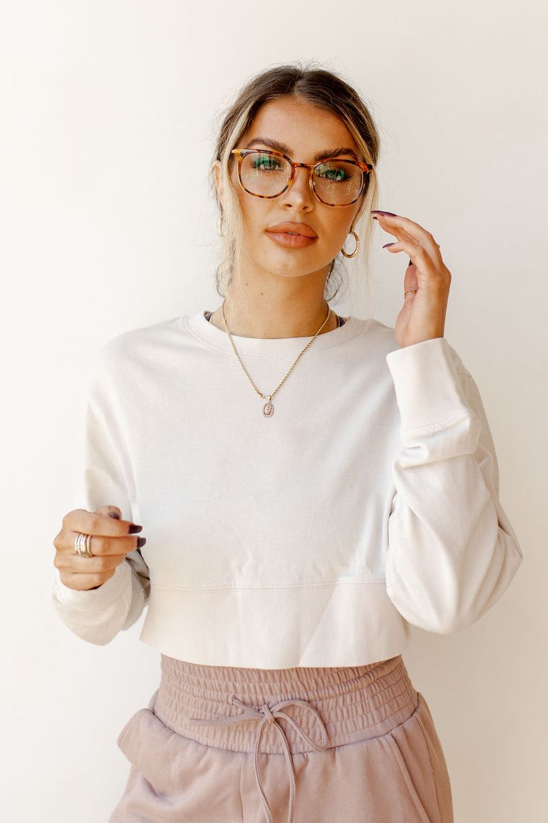 mode, heart of joy crop sweatshirt