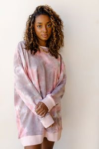 mode, tie dye boyfriend sweatshirt