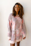 mode, tie dye boyfriend sweatshirt