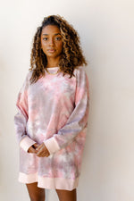 mode, tie dye boyfriend sweatshirt