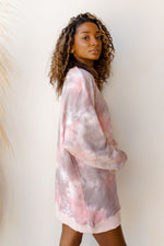 mode, tie dye boyfriend sweatshirt