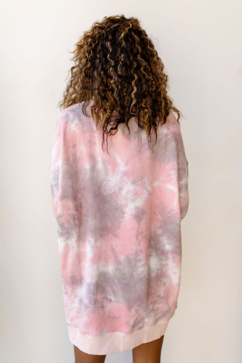 mode, tie dye boyfriend sweatshirt