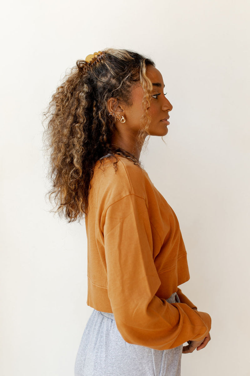 mode, heart of joy crop sweatshirt