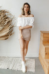 mode, wrap me up mini skirt