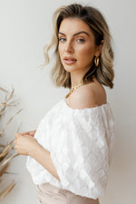 mode, diamonds are forever off shoulder top