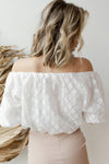 mode, diamonds are forever off shoulder top