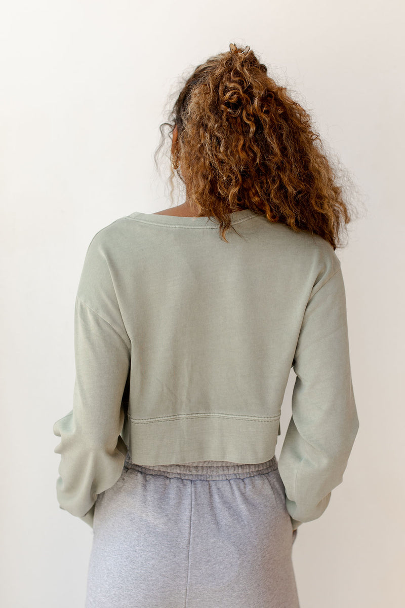 mode, heart of joy crop sweatshirt