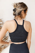 mode, square neck ribbed crop tank