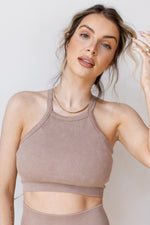 mode, square neck ribbed crop tank