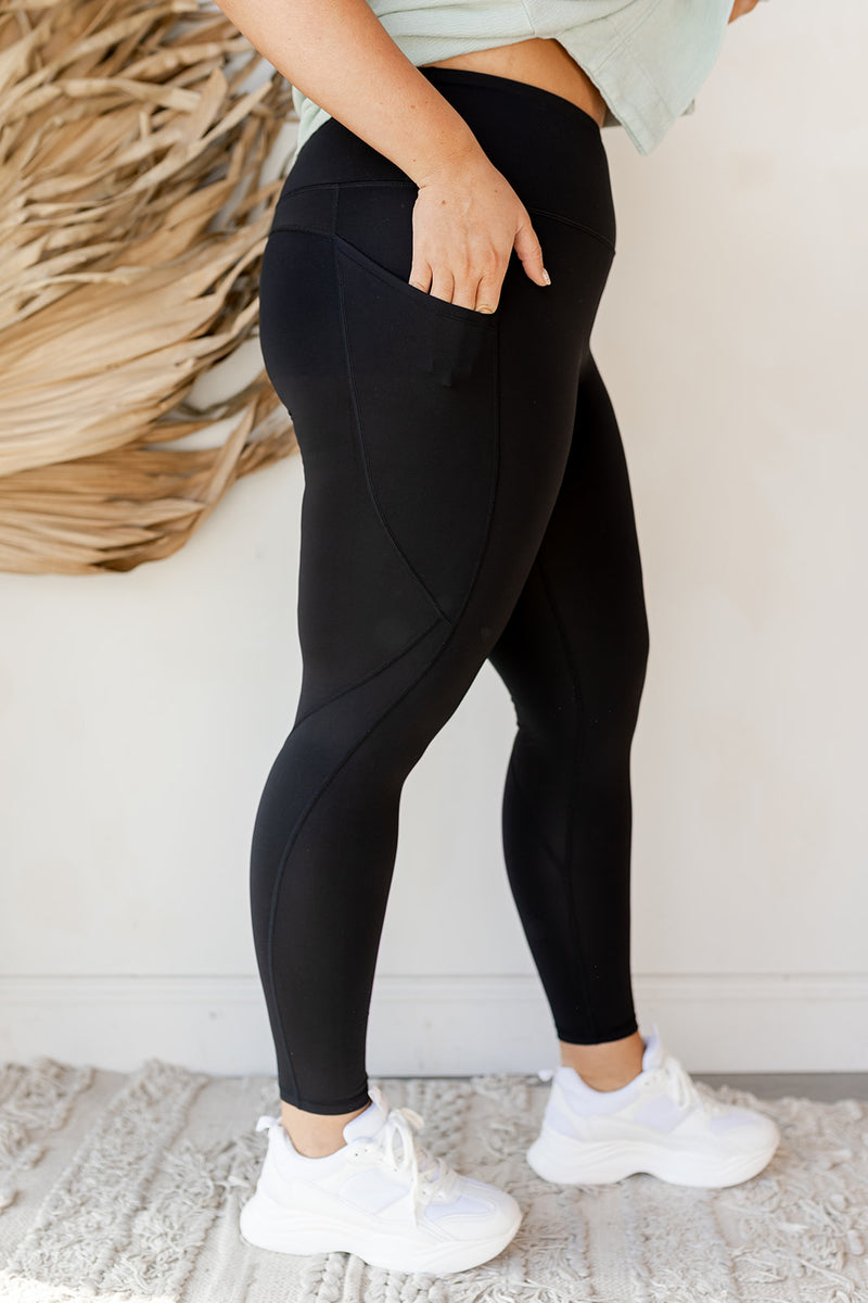 mode, essential highwaist panel leggings (extended)
