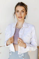 mode, cream of the crop drawstring jacket