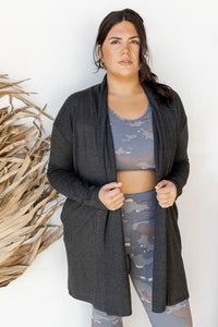 mode, longline open-front cardigan (extended)