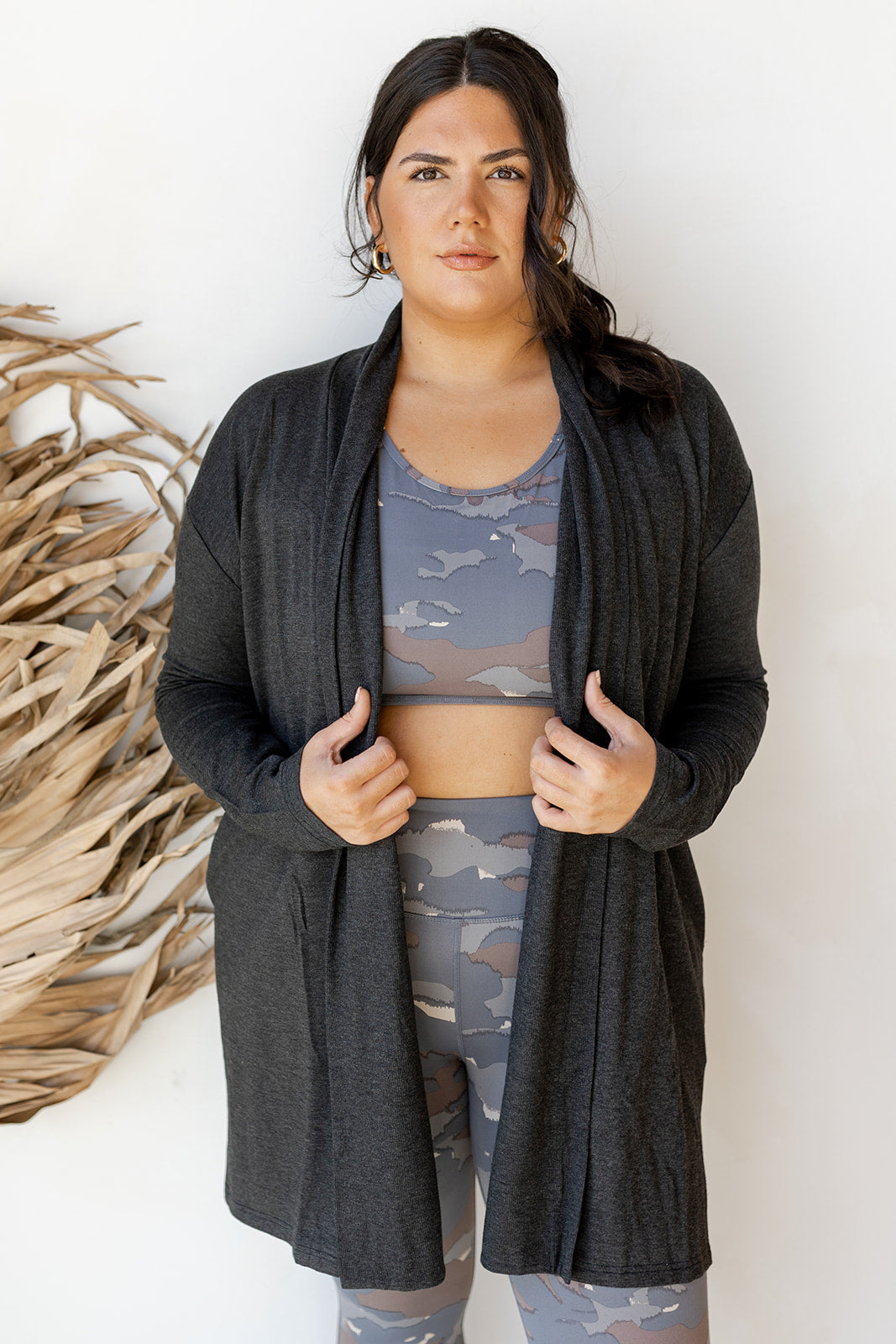 mode, longline open-front cardigan (extended)