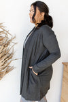 mode, longline open-front cardigan (extended)