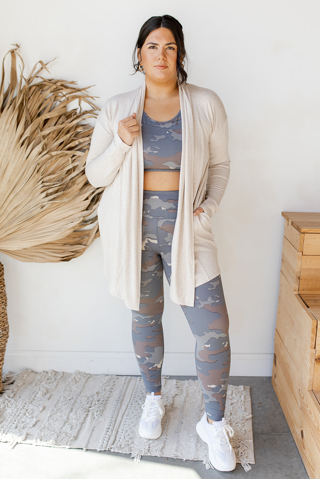 mode, longline open-front cardigan (extended)