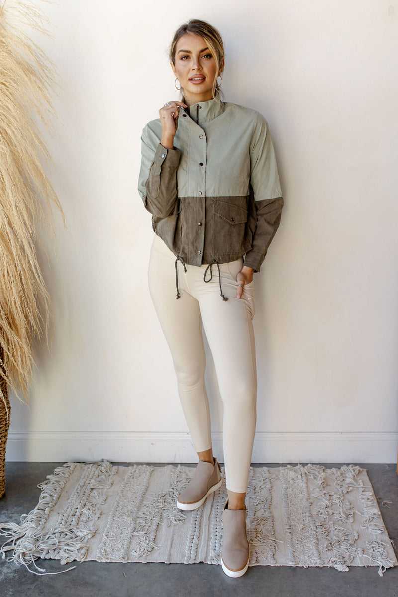 mode, double dip jacket