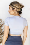 mode, micro-ribbed athleisure tee