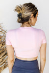 mode, micro-ribbed athleisure tee