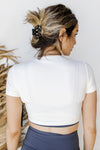 mode, micro-ribbed athleisure tee