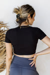 mode, micro-ribbed athleisure tee