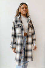 mode, plaid lovin long jacket